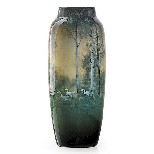 K. SHIRAYAMADANI; ROOKWOOD Fine Iris Glaze vase