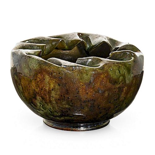 GEORGE OHR Vessel with folded-in rim