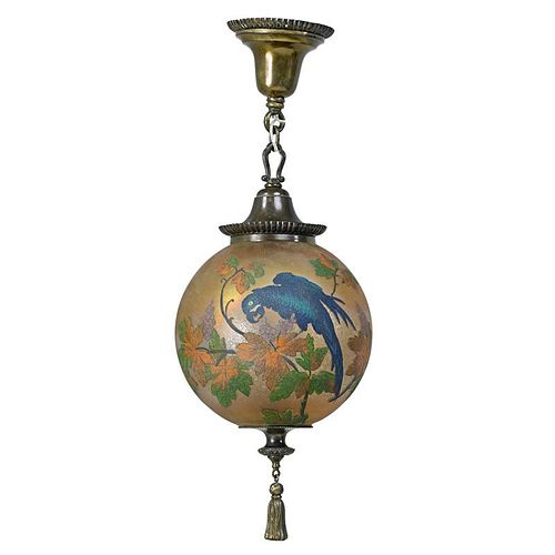 HANDEL Globe pendant with parrots