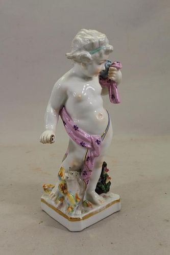 French Porcelain Cherub Figure