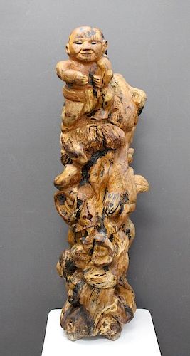 Large Chinese Figural Root Carving