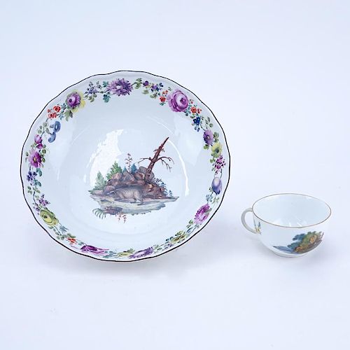 Grouping of Two (2) Antique Meissen Porcelain Tableware.