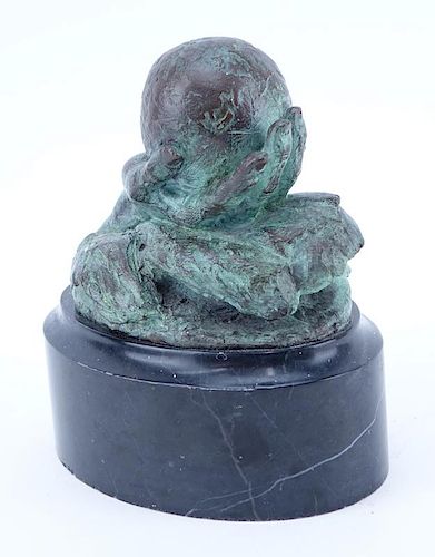 Mara Dominioni Bronze Sculpture on Marble Base Made for Royal Caribbean.
