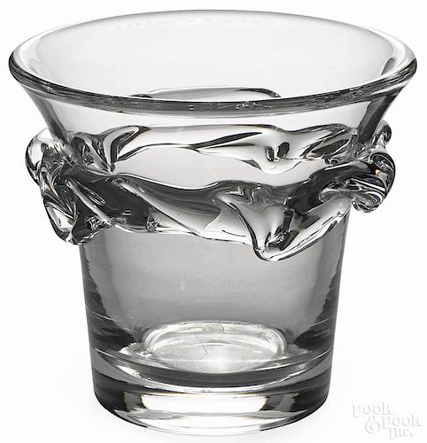 Daum crystal vase, 9 1/4'' h.