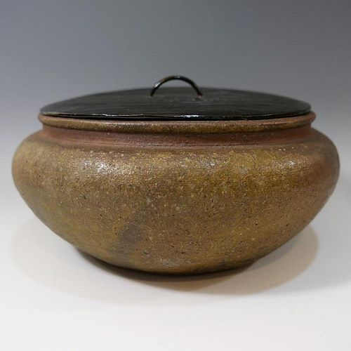 JAPANESE ANTIQUE POTTERY WATER POT