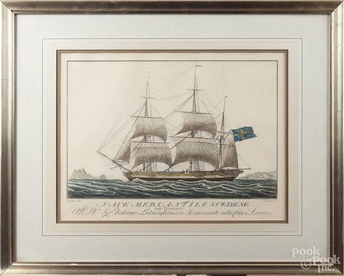 Pair of maritime prints, after Roselli, early 20th c., 13'' x 17 1/2''.