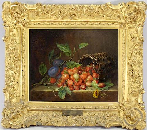 Antonie Rietveld (1789-1868) Strawberries, Plums