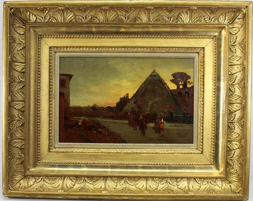 Oswald Achenbach (1827 - 1905) "Pyramids"
