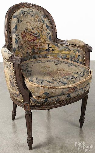 JB Van Sciver French style upholstered armchair.