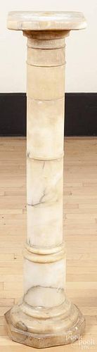 Italian marble pedestal, late 19th c., 42 1/2'' h.