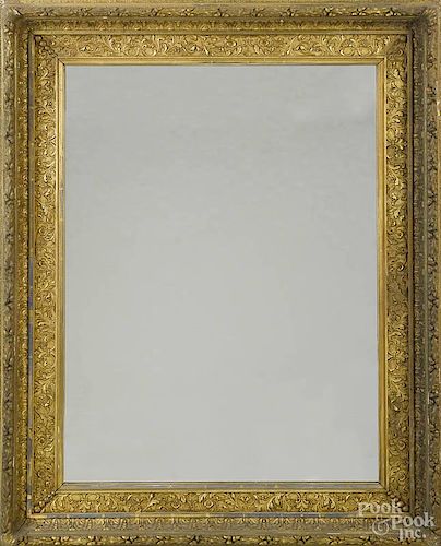 Victorian mirror with a giltwood frame, 48'' h., 38 1/4'' w.