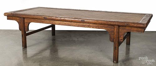 Chinese hardwood daybed, 20th c., 20 1/2'' h., 83 1/2'' w., 35'' d.
