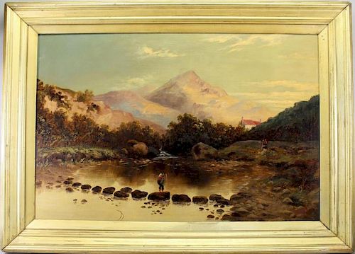 Rupert Lewis (late 19th century) Large Painting