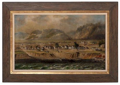 View of Cincinnati in 1800 Attributed to Arnold Holthaus (Active in Cincinnati, 19th Century)