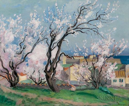 Henri Lebasque (French, 1865-1937)  Collioure, les amandiers en fleurs