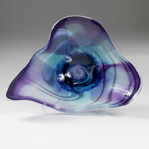 Ross Neder (American, 20th Century) Glass Platter