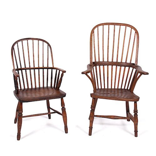 English and American Country Chairs, Lot of Four