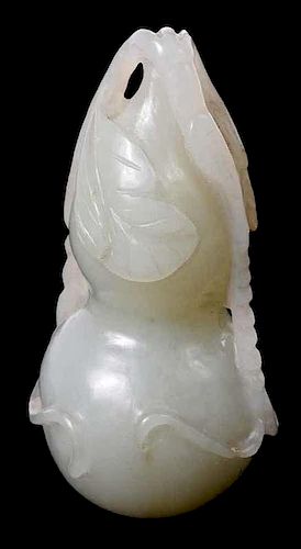 Carved Jade Double Gourd Figure