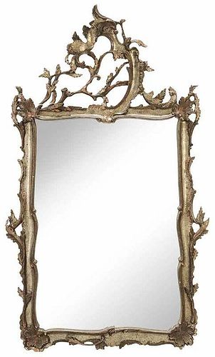 Rustic Italian Giltwood Mirror