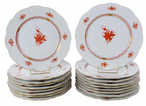 18 Herend Chinese Bouquet Service Plates
