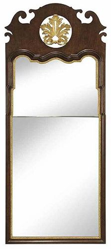Chippendale Style Parcel Gilt Mahogany Mirror