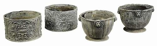 Two Pair of Lead Outdoor Planters