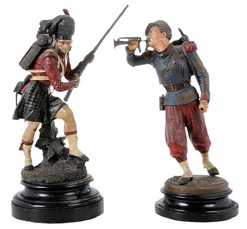 Two Painted Regimental Soldier Figures