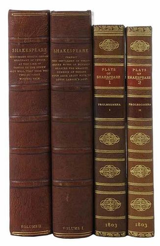 Two Leather Shakespeare Book Sets