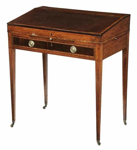 Fine George III Inlaid Satinwood Writing Desk