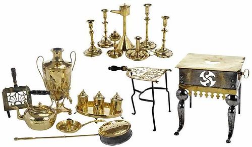 15 Brass Table Top Items