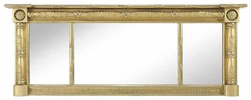 Federal Style Carved Over-Mantle Mirror