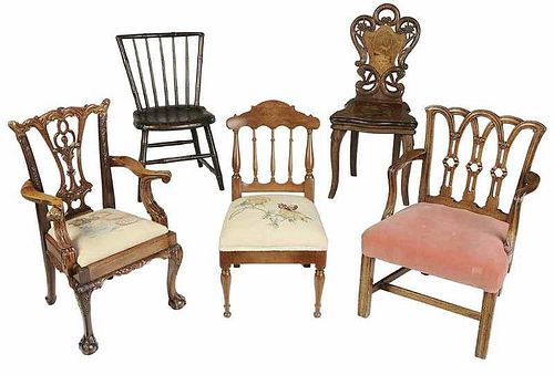 Collection of Five Children's Chairs