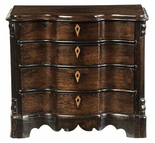 Inlaid Rosewood Miniature Chest