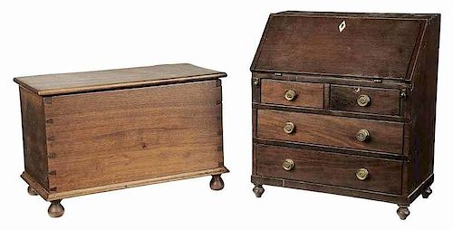 Miniature Blanket Chest With Miniature Desk