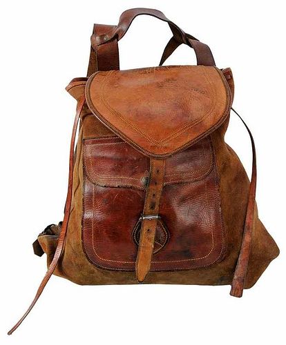1930s Brown Leather Calf Back Pack