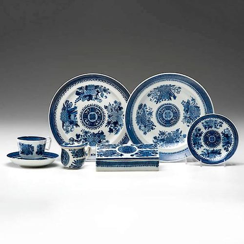 Chinese Export Fitzhugh Porcelain Tablewares, Plus 