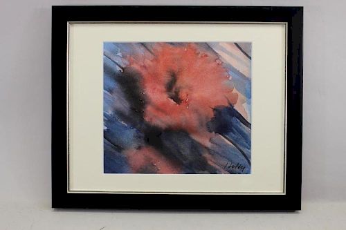 Signed, 20th C. Abstract Watercolor