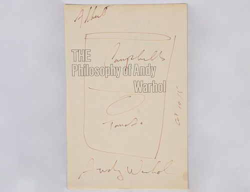 Andy Warhol Signed Book's Cover Page