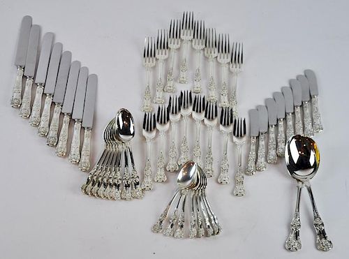 50 Pieces Tiffany English King Sterling Flatware