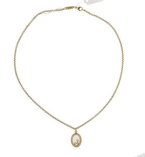 Chopard Happy Diamonds 18k Gold Pendant Necklace