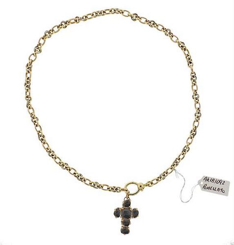 Pomellato Capri 18k Gold Onyx Pendant Necklace