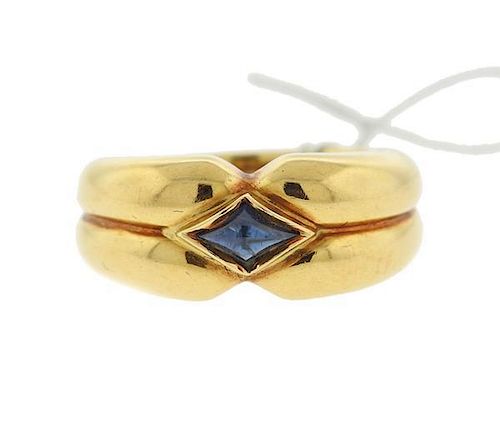 Chaumet 18k Gold Sapphire Ring