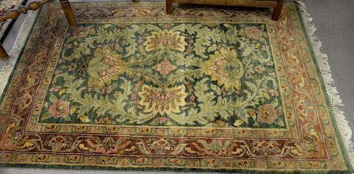 Oriental throw rug, 4' x 6'. Provenance: Property from the Estate of Frank Perrotti Jr. of Hamden, Connecticut