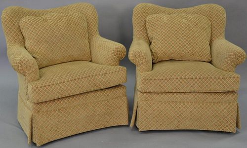 Pair of Sherrill upholstered easy chairs