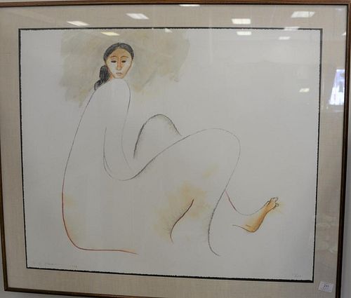 R.C. Gorman, colored lithograph, Young Girl, signed and dated lower left: R. C. Gorman 1982, numbered lower right: 33/150, 26