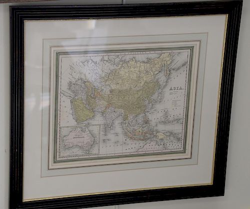 Group of five maps to include Texas by Mitchell, Alabama, Asia, Johnson's Palestine, and Europe by Colton. sight sizes: 12 1/