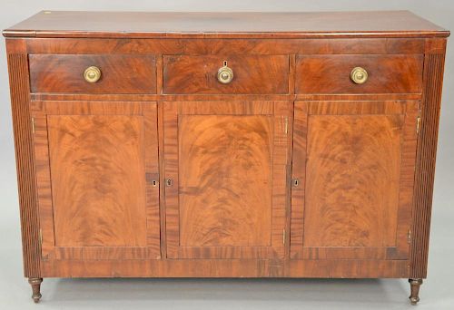 Sheraton mahogany sideboard, circa 1830, ht. 41in., wd. 59in., dp. 22in.