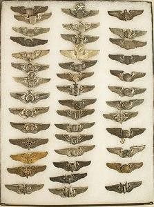 41 Pair US Army Air Corps Wings, incl. Glider Pilot, Liaison, WASP, 23 in sterling or coin silver