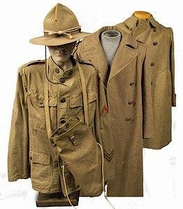 US WWI and WWII Wool Overcoats, WWI Uniform and Hat