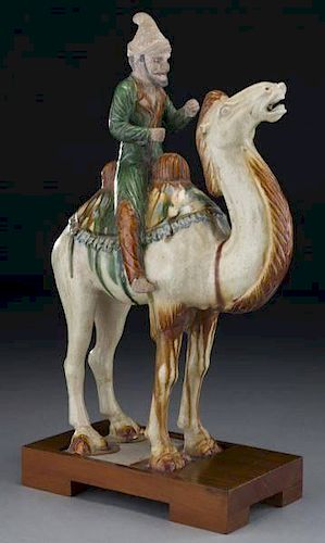 Chinese Tang style sancai porcelain camel